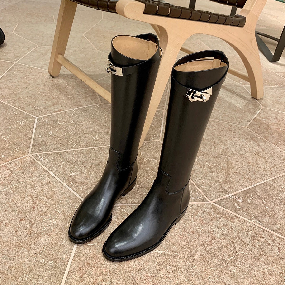 Women's Tall Boot – Minimal Round-Toe Shaft
