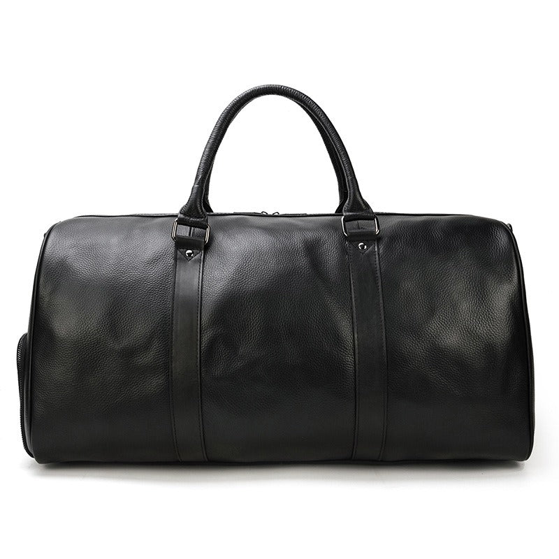 Men's Leather Duffle Bag – Structured Travel Shape