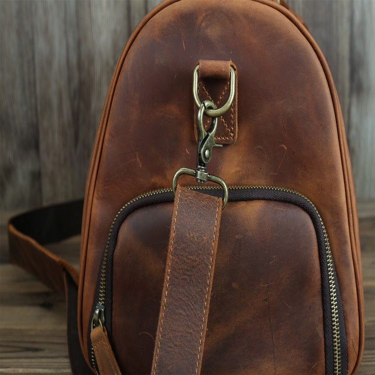 Men's Leather Duffel Bag – Shoe Compartment Travel