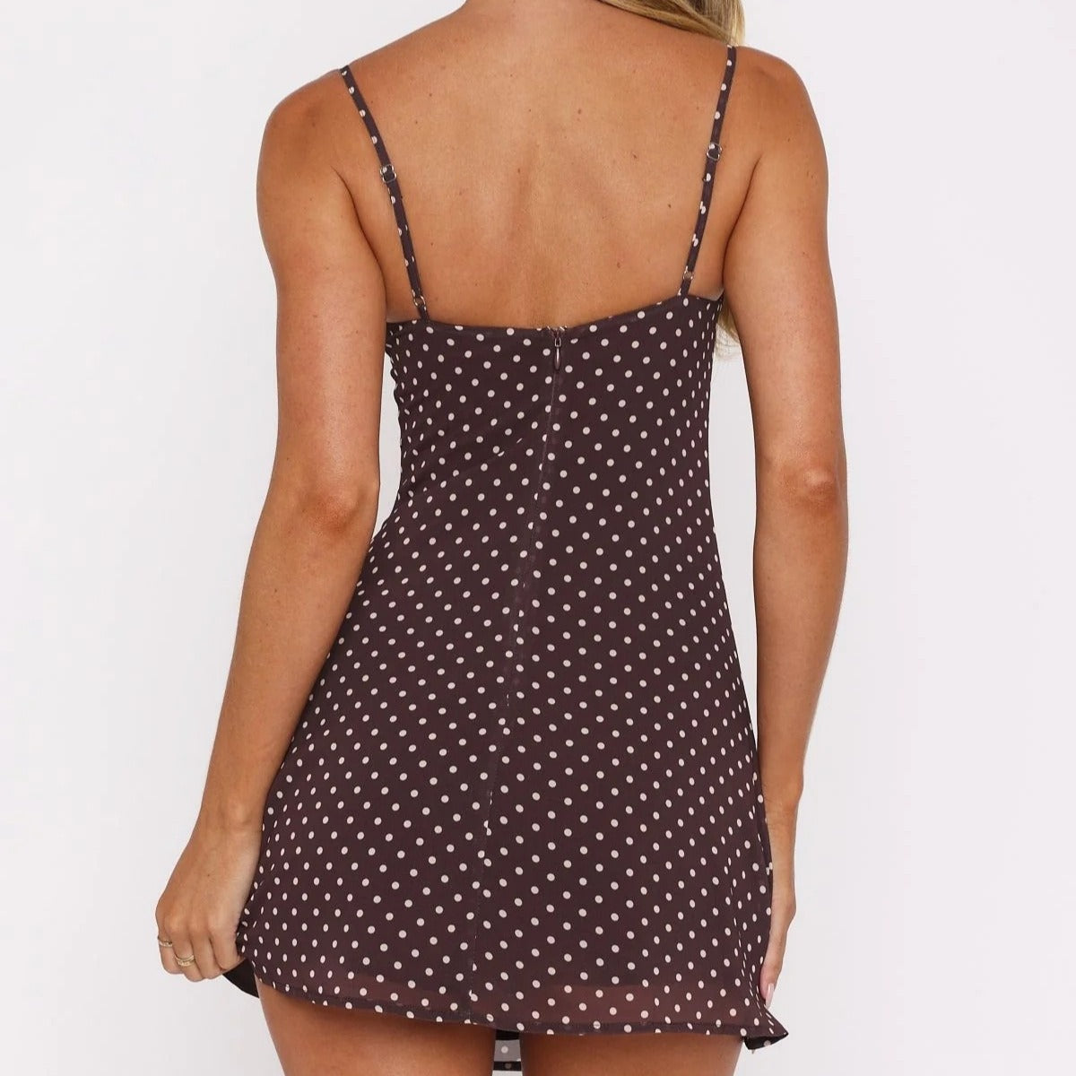 Women's Polka Dot Mini Dress – Sweetheart Bodycon Fit