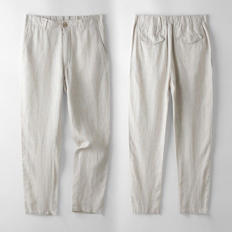 Men's Linen Suit Set – Single-Button Blazer and Pants