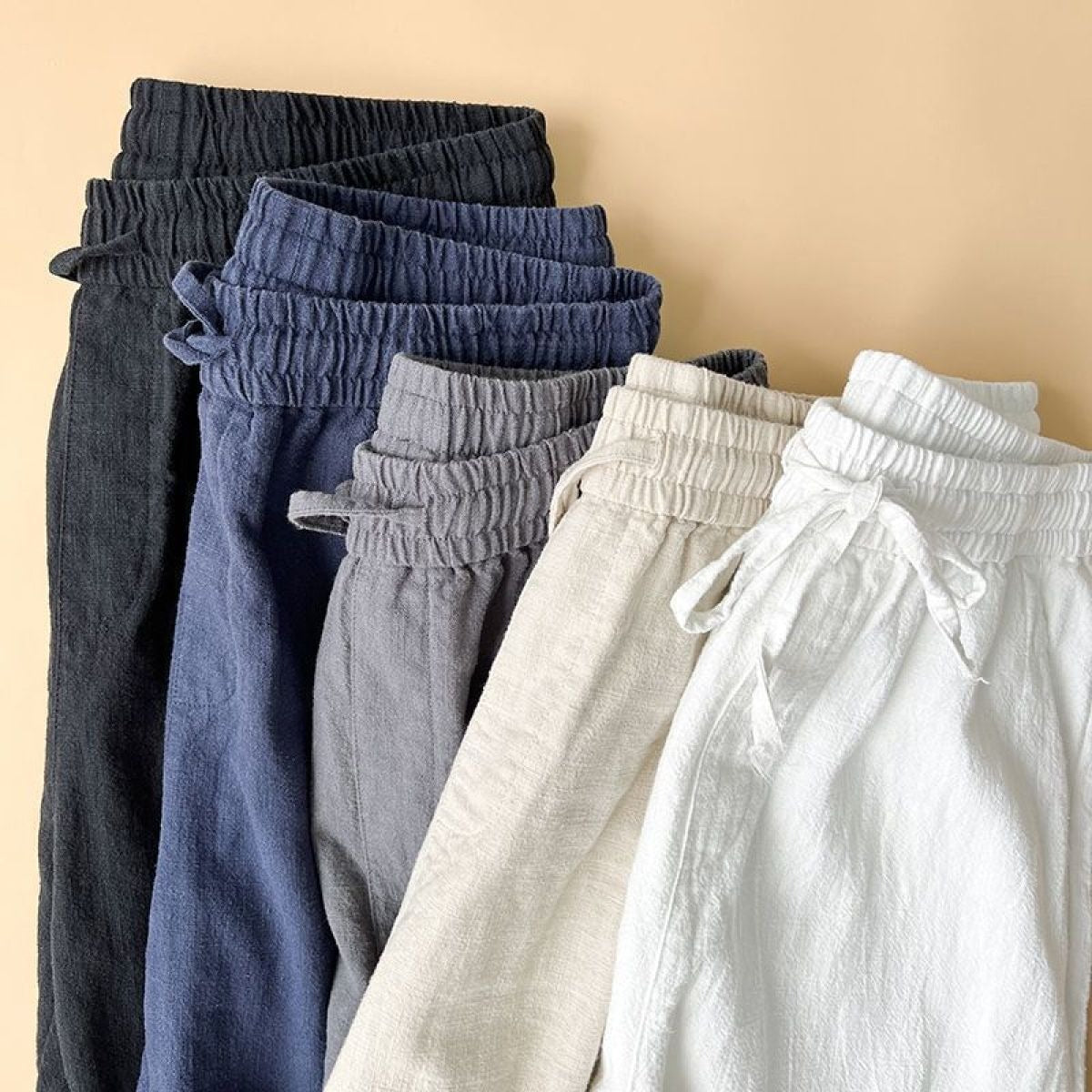 Men's Linen-Blend Pants – Relaxed Straight Leg