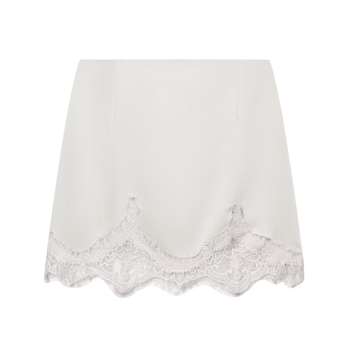 Women's Lace Panel Mini Skirt – High-Rise Bodycon Fit