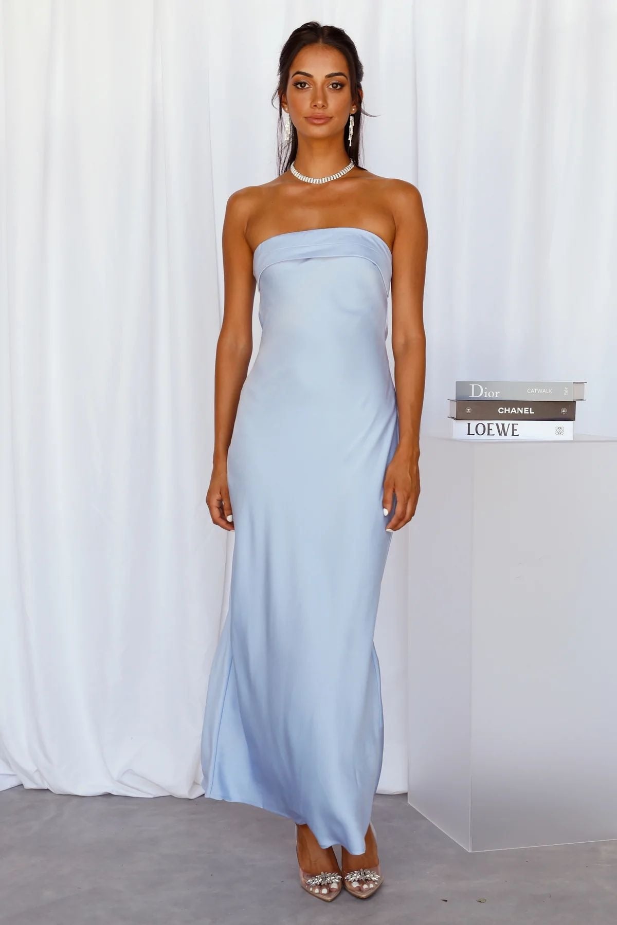 Women's Halter Maxi Dress – Crossover Open Back