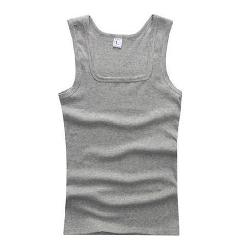 Men's Cotton Tank Top – Square Neck Relaxed Fit