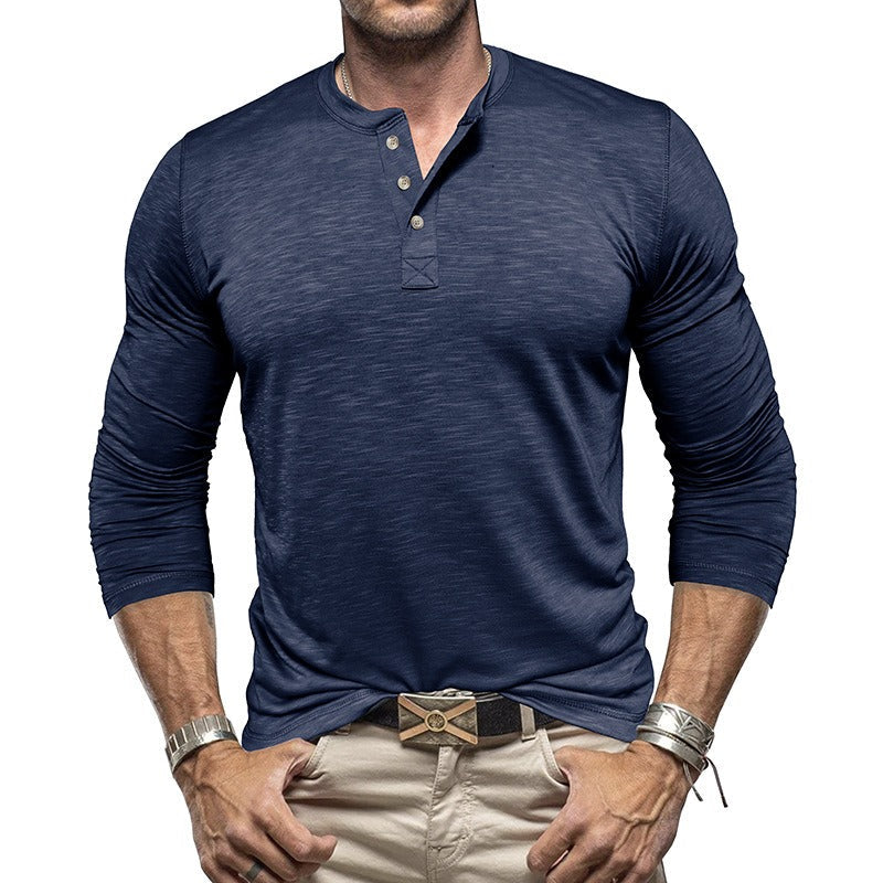 Men's Henley Shirt – Lightweight Long Sleeve