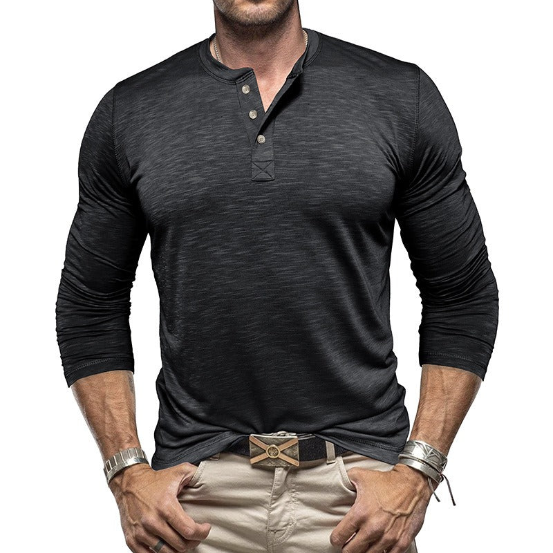 Men's Henley Shirt – Lightweight Long Sleeve