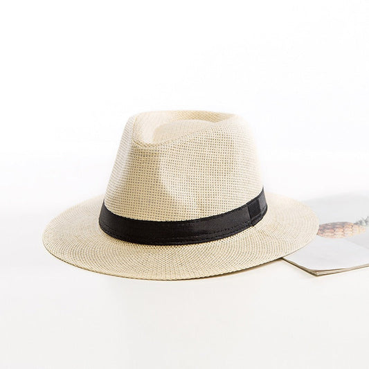 Women's Straw Jazz Hat – Structured Wide Brim