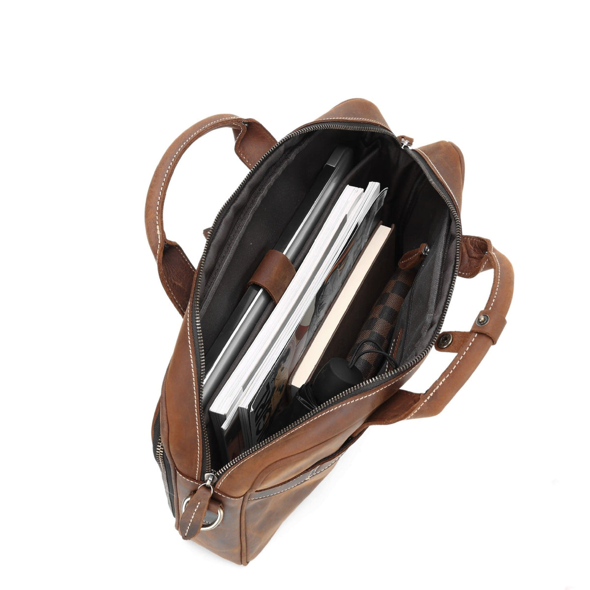 Men's Leather Messenger Bag – Structured Laptop Carry