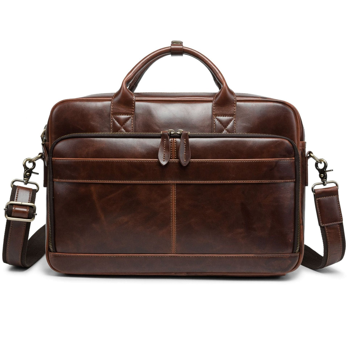 Men's Leather Messenger Bag – Structured Laptop Carry