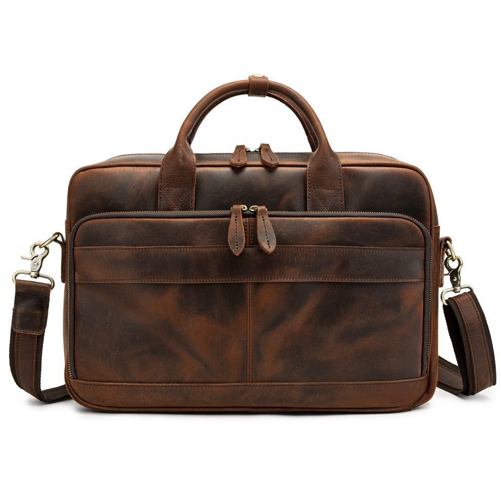 Men's Leather Messenger Bag – Structured Laptop Carry