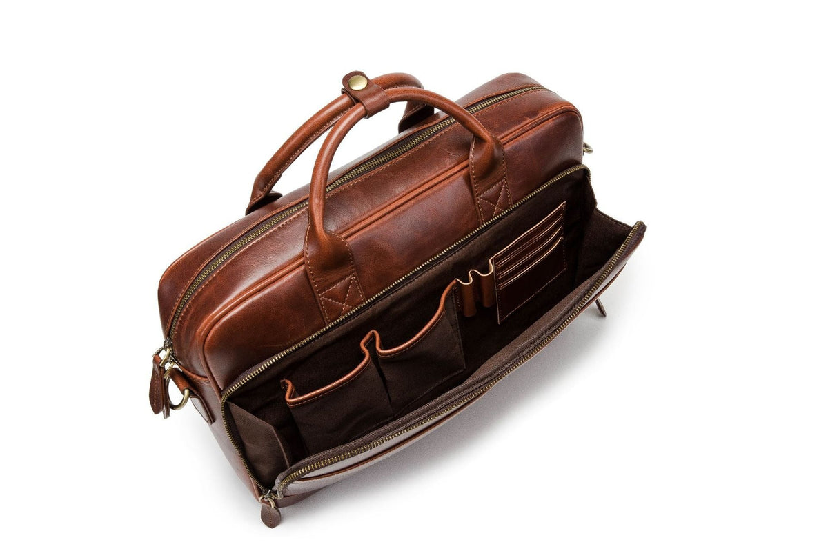 Men's Leather Messenger Bag – Structured Laptop Carry