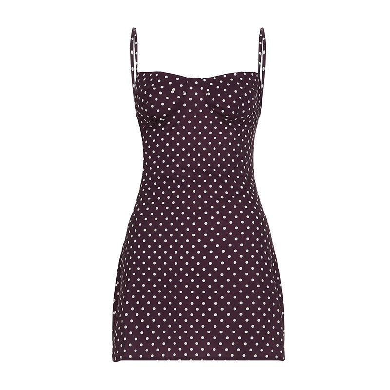 Women's Polka Dot Mini Dress – Sweetheart Bodycon Fit