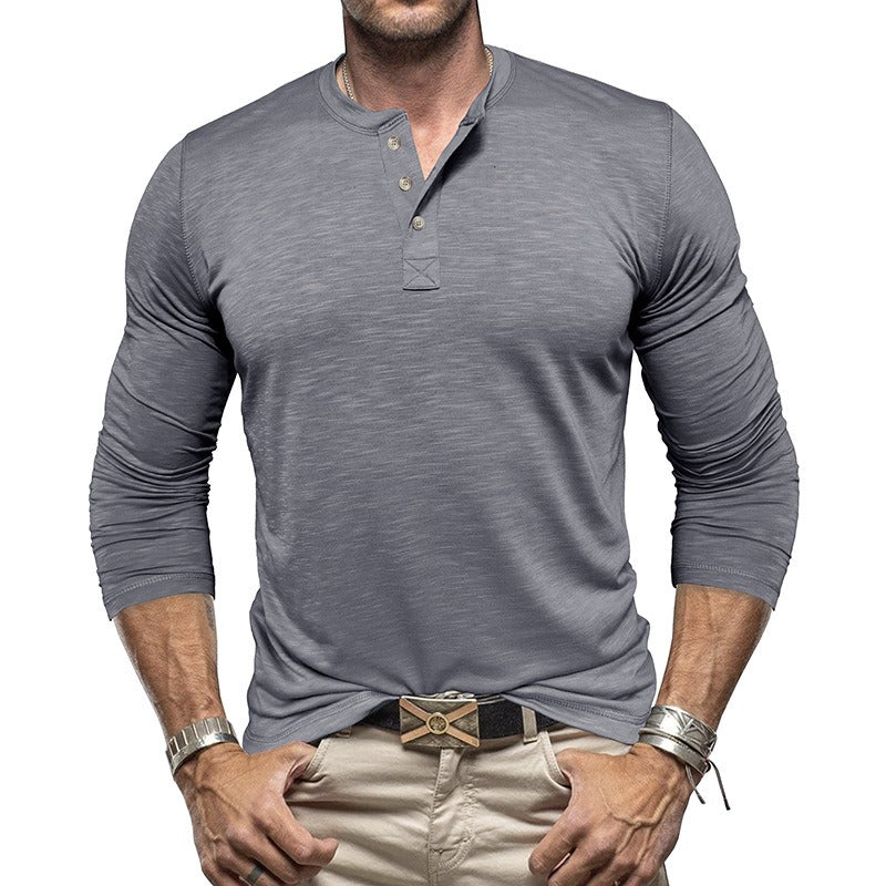 Men's Henley Shirt – Lightweight Long Sleeve