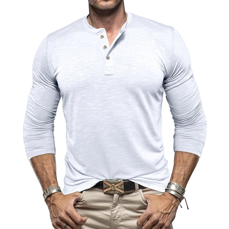 Men's Henley Shirt – Lightweight Long Sleeve