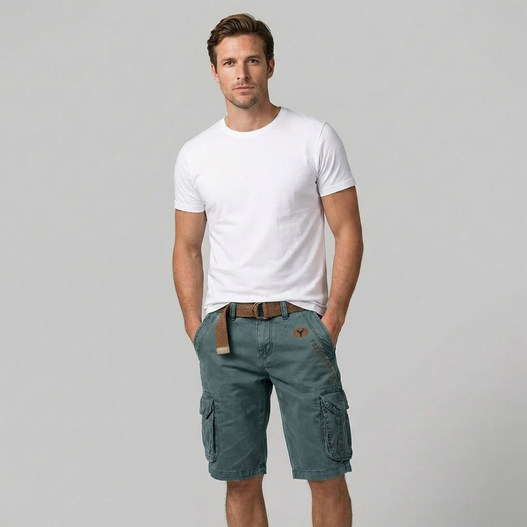 Men's Cotton Cargo Shorts – Relaxed Knee-Length Fit