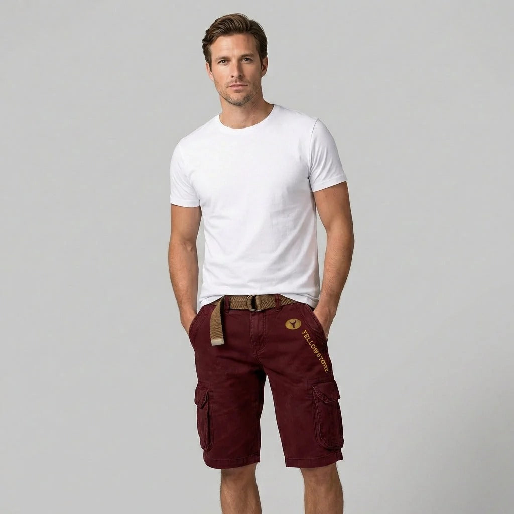 Men's Cotton Cargo Shorts – Relaxed Knee-Length Fit