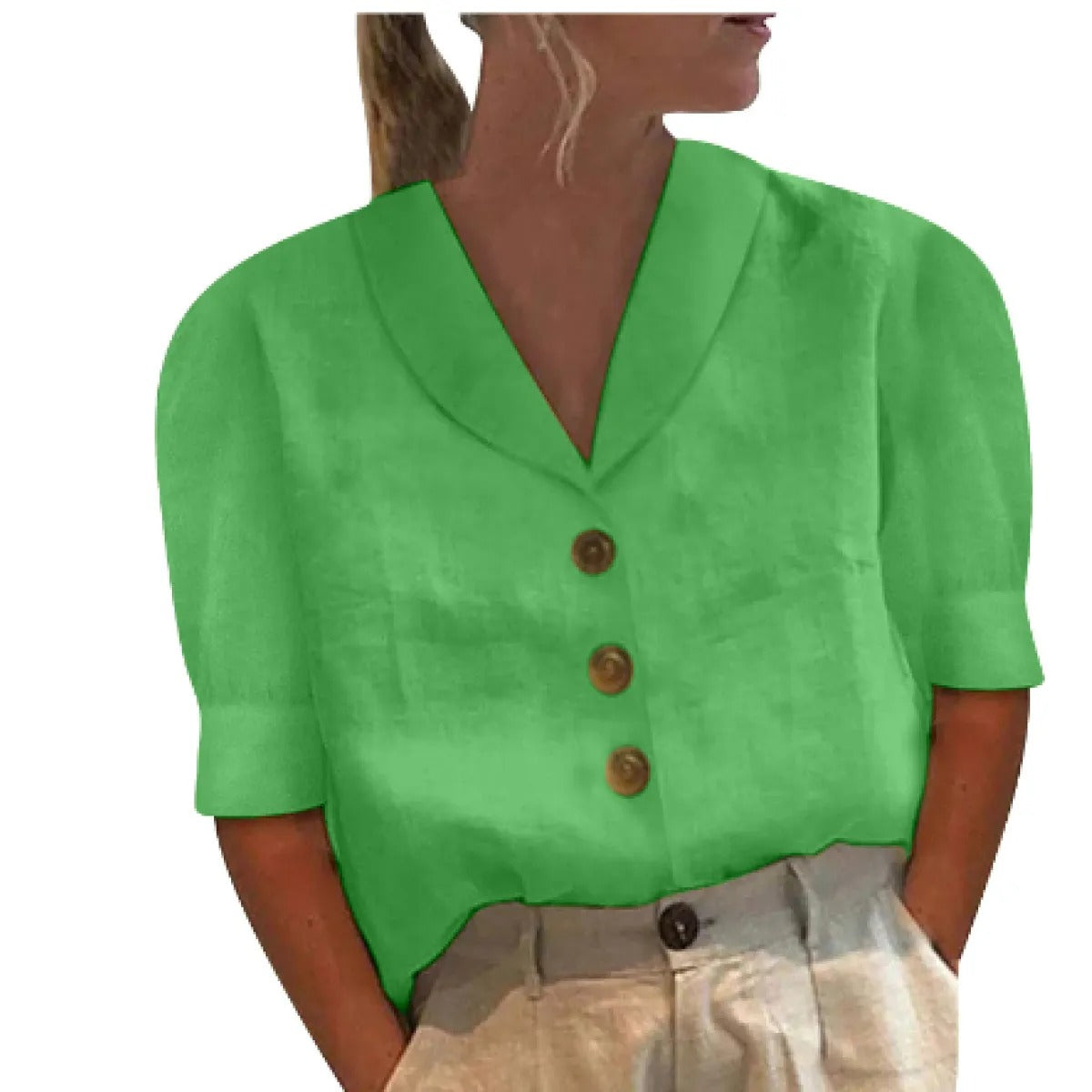 Women's Linen Shirt – Relaxed Straight Fit
