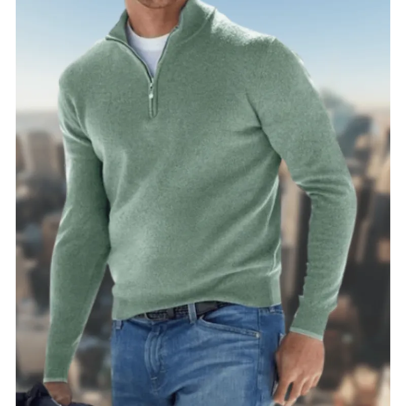 Men's Cashmere Cardigan – Relaxed Plain Knit