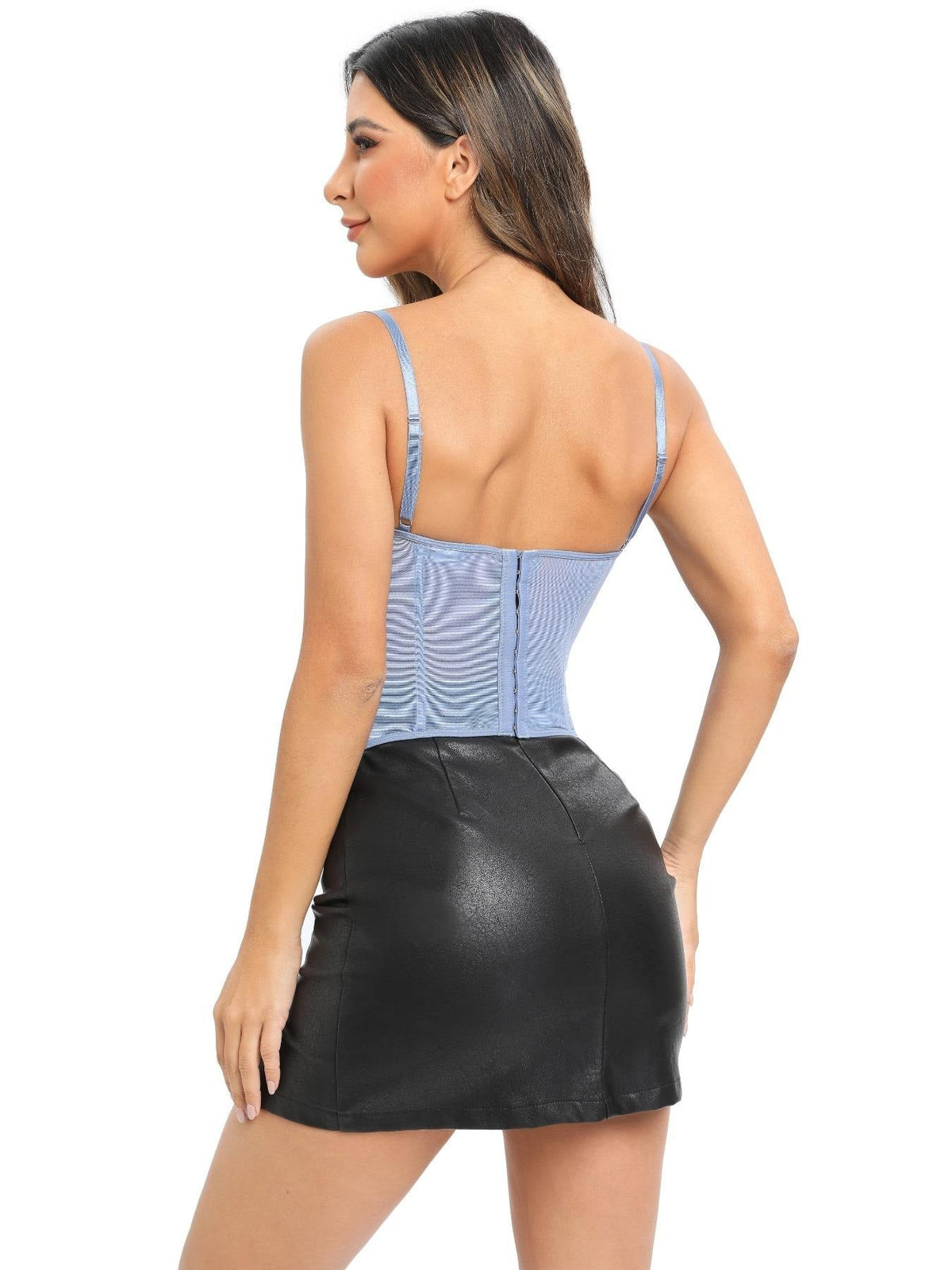Women's Lace Bustier Top – Open Back Boned Fit