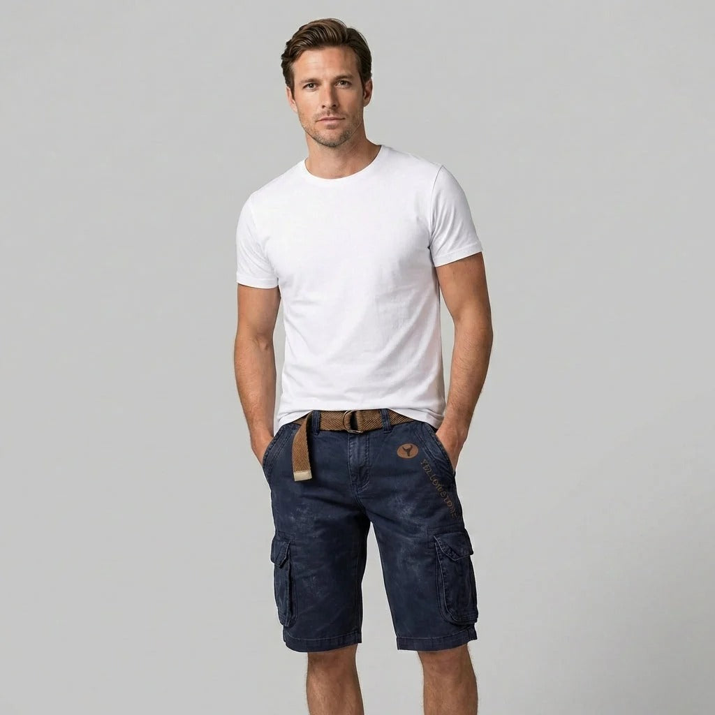 Men's Cotton Cargo Shorts – Relaxed Knee-Length Fit