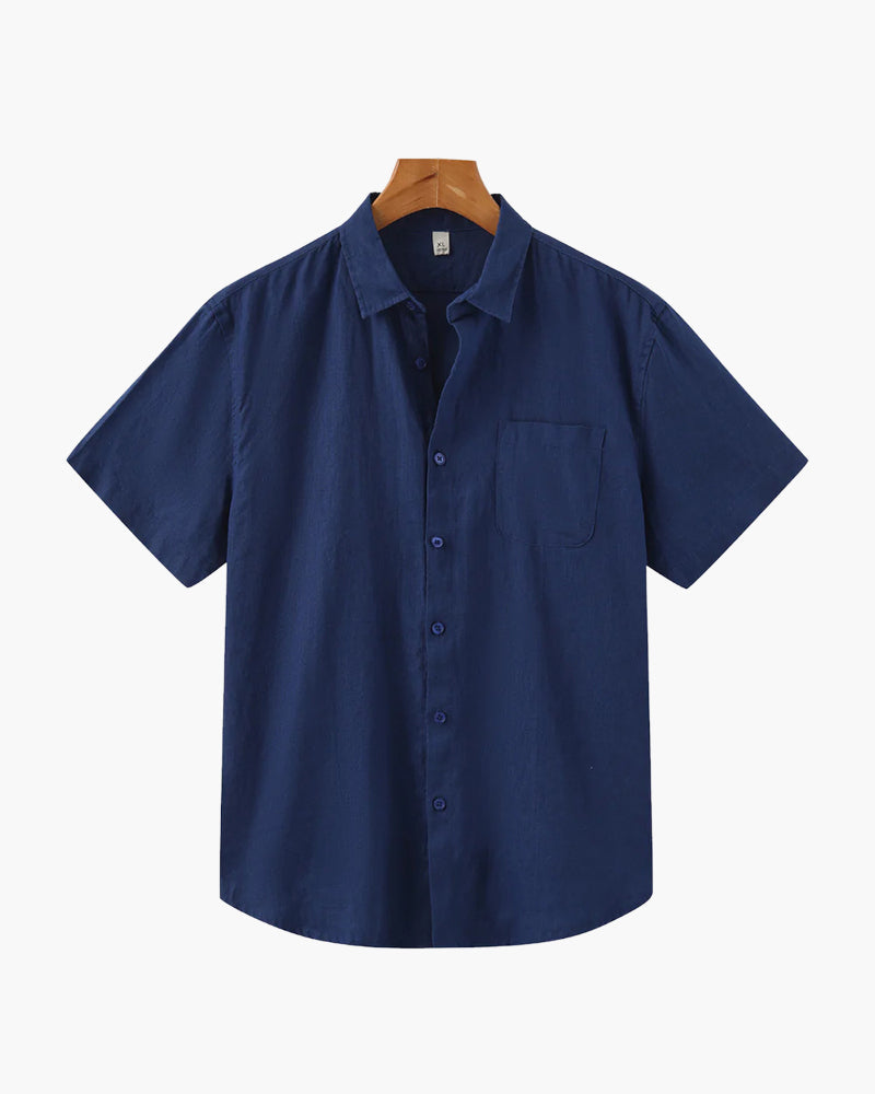 Men's Linen Shirt – Short Sleeve Relaxed Fit