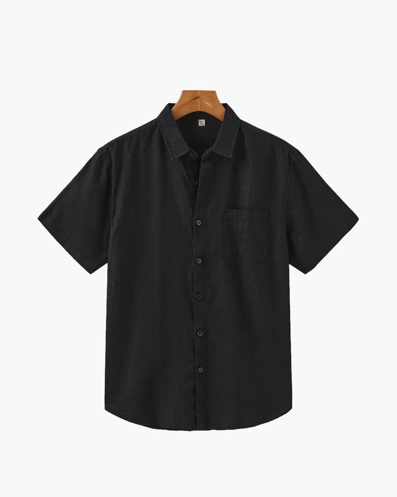 Men's Linen Shirt – Short Sleeve Relaxed Fit