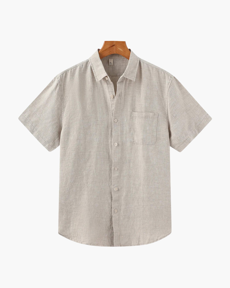 Men's Linen Shirt – Short Sleeve Relaxed Fit