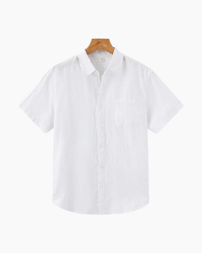 Men's Linen Shirt – Short Sleeve Relaxed Fit