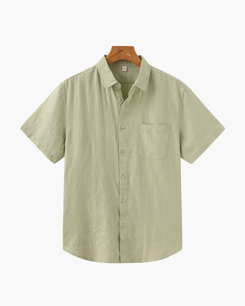 Men's Linen Shirt – Short Sleeve Relaxed Fit