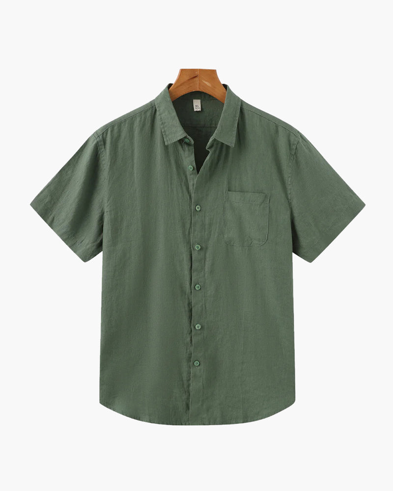 Men's Linen Shirt – Short Sleeve Relaxed Fit