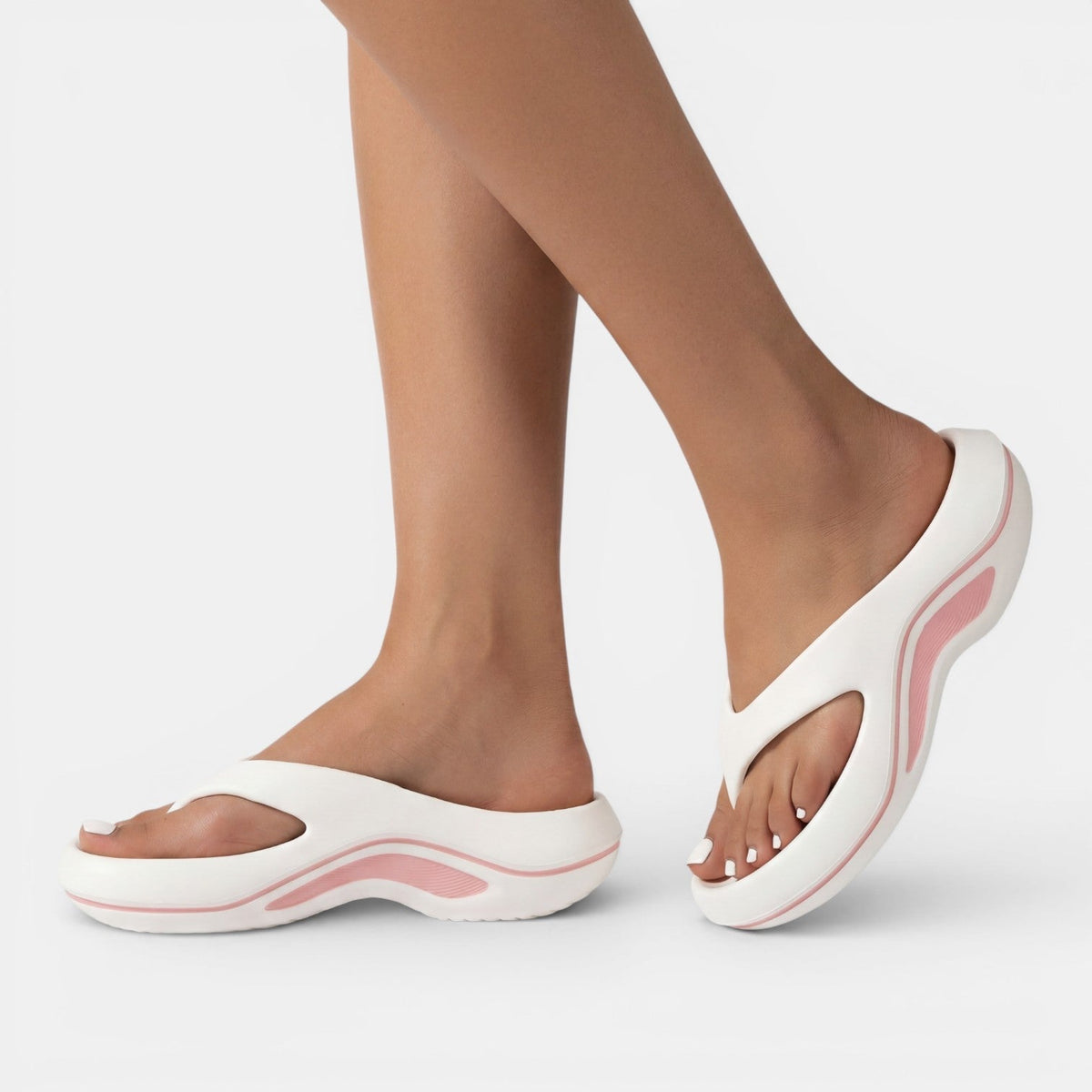Women's Platform Flip-Flops – Lightweight Wave Sole