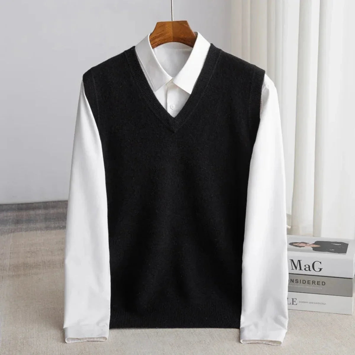 Men's Knit Sweater Vest – Relaxed Sleeveless Pullover