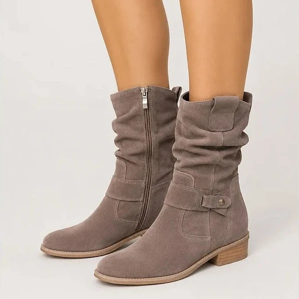 Women's Western Mid-Calf Boot – Pointed Toe Square Heel