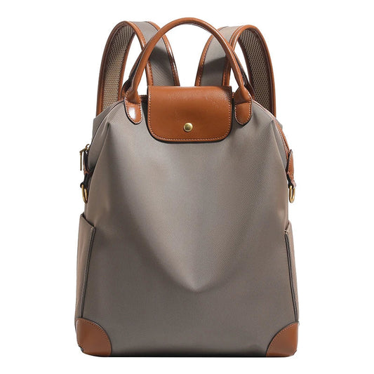 Women's Structured Backpack – Contrast Trim & Top Handle