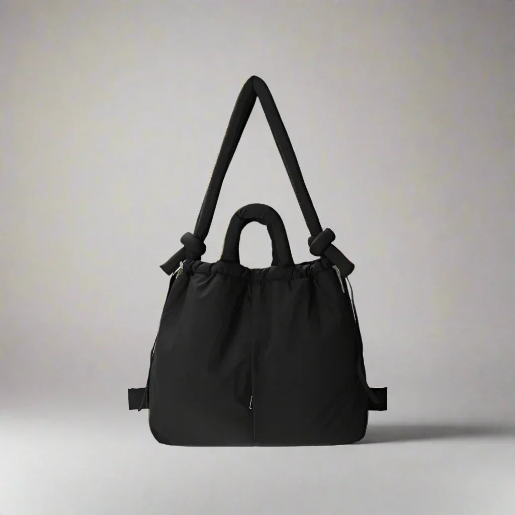 Women's Quilted Puffer Tote Bag – Large Soft Structure
