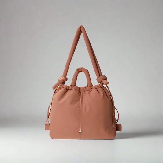 Women's Quilted Puffer Tote Bag – Large Soft Structure