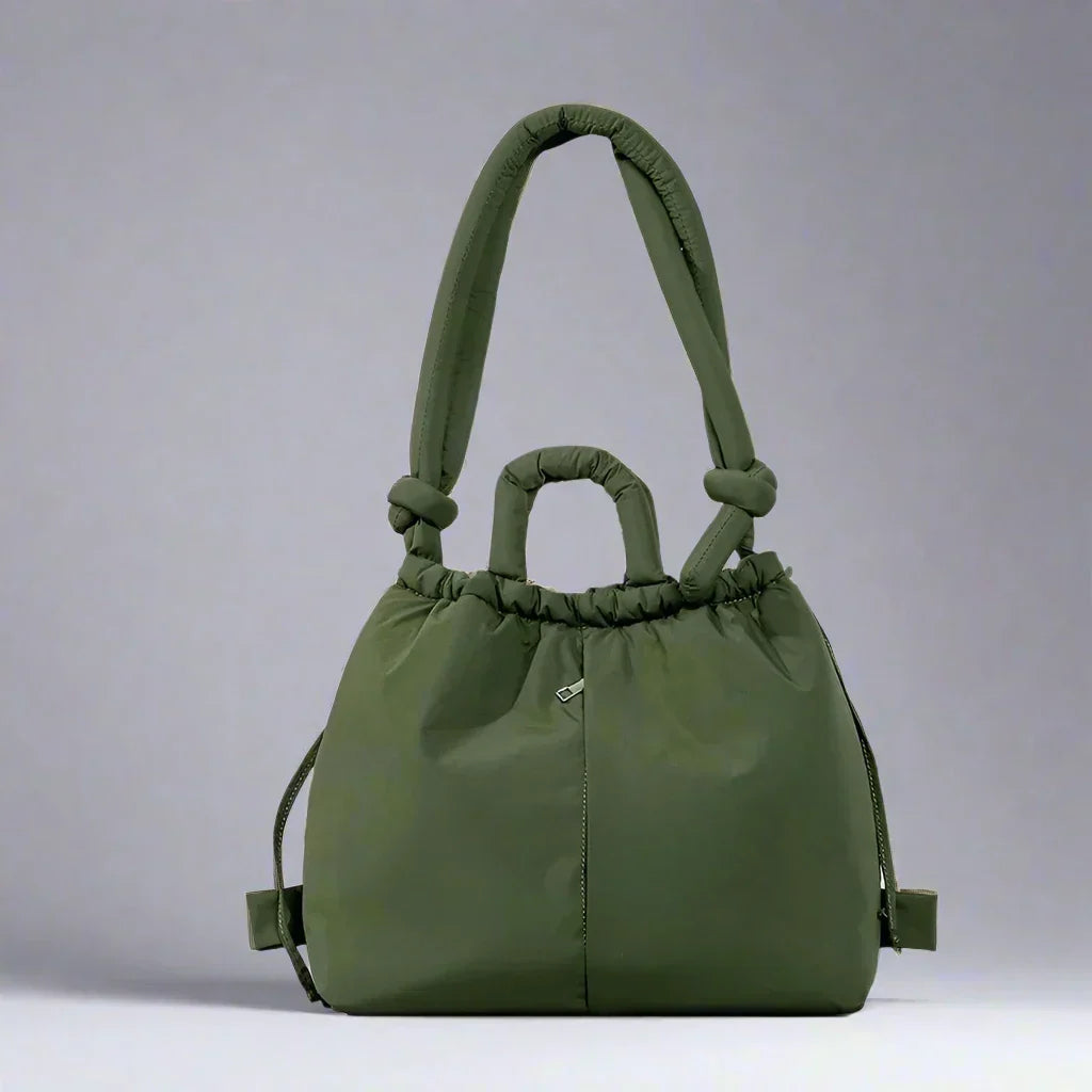 Women's Quilted Puffer Tote Bag – Large Soft Structure