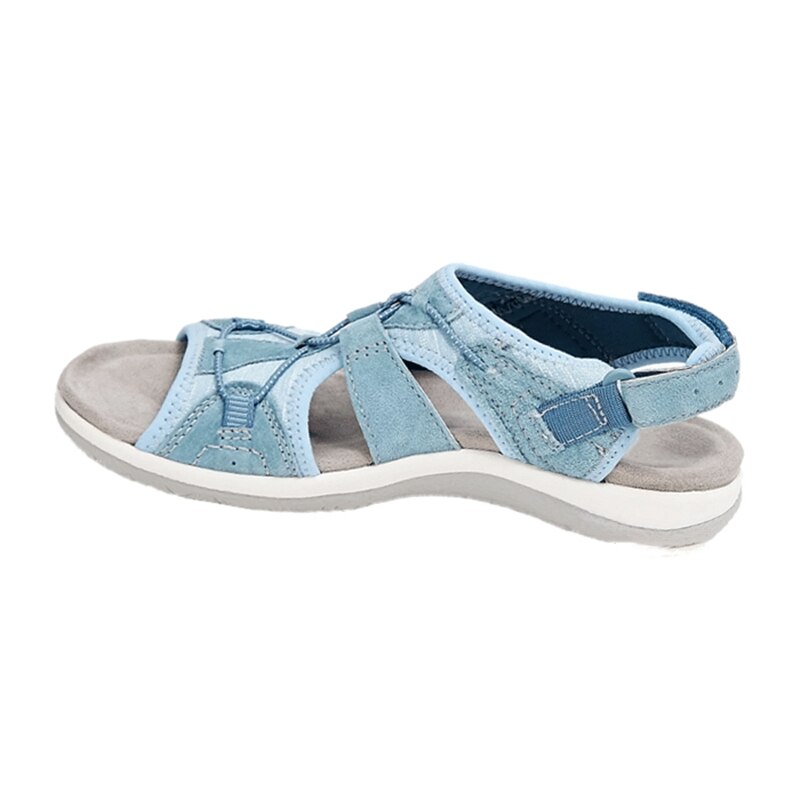 Women's Wedge Sandals – Cushioned Hook-and-Loop Strap