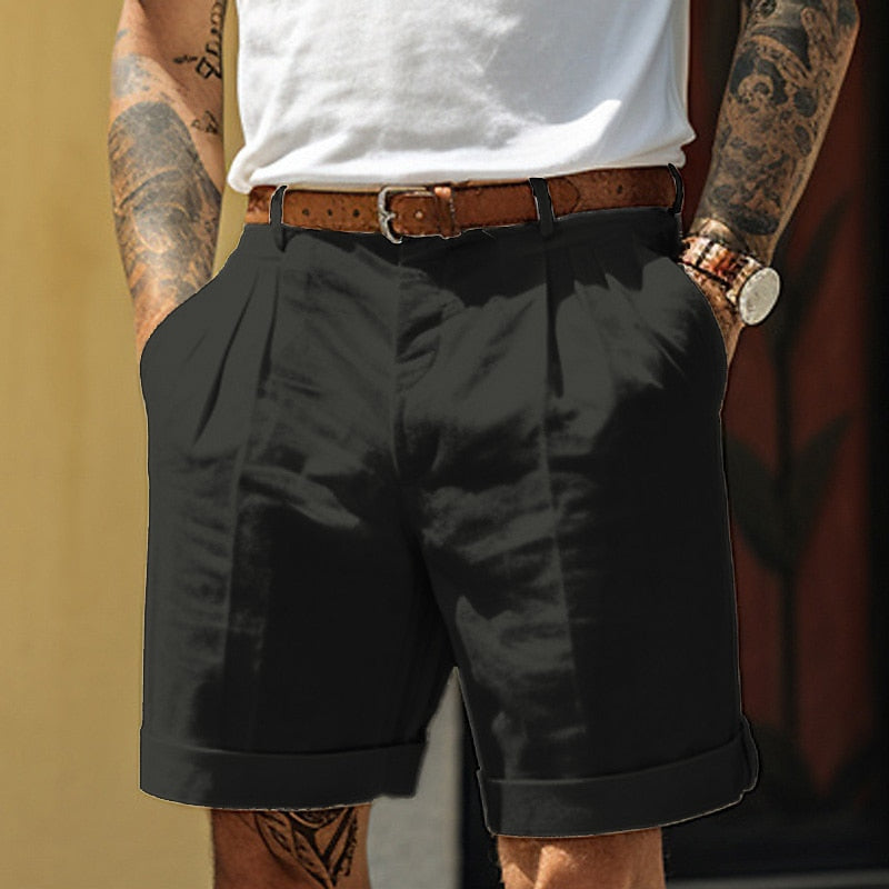 Men's Tailored Cotton Shorts – Straight Relaxed Fit