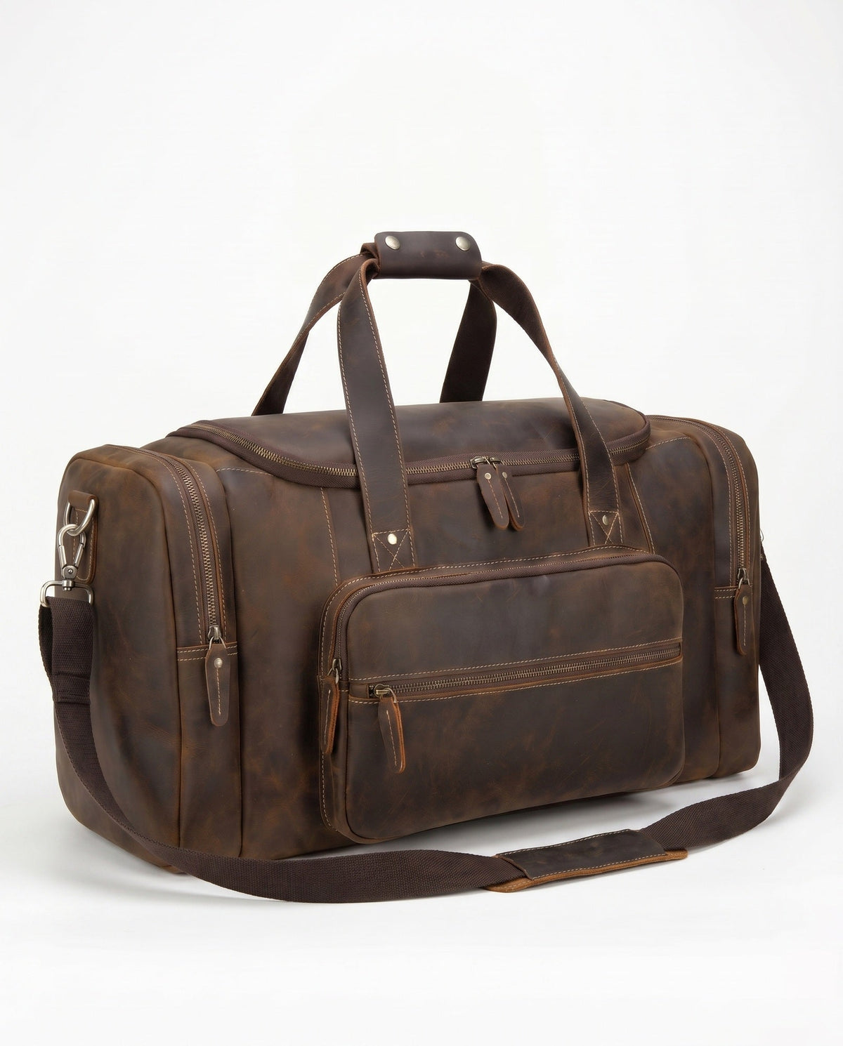 Men's Leather Duffel Bag – Structured Weekender