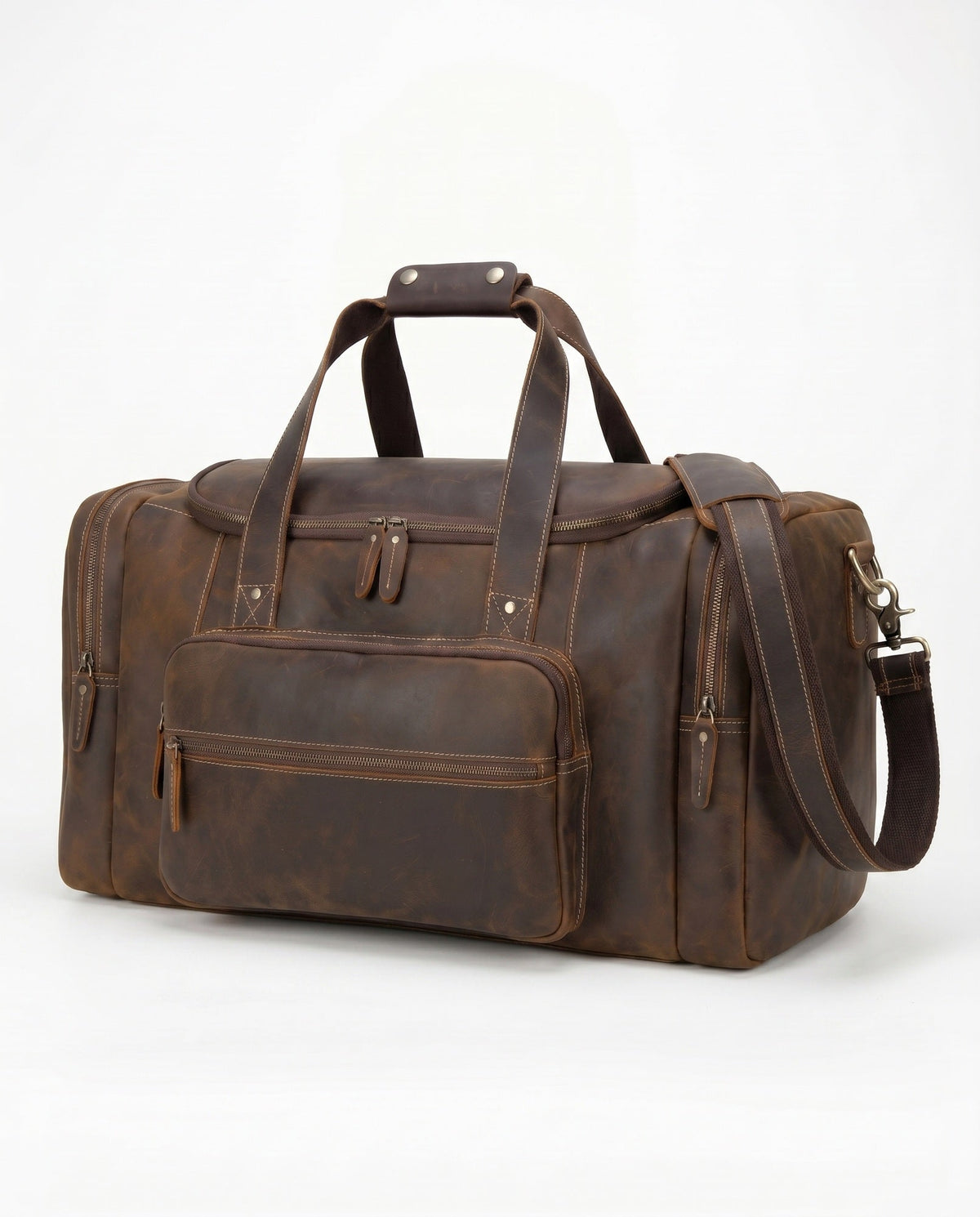 Men's Leather Duffel Bag – Structured Weekender