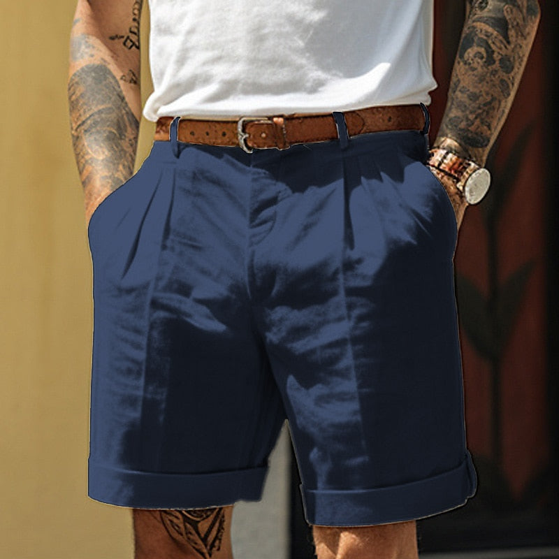 Men's Tailored Cotton Shorts – Straight Relaxed Fit